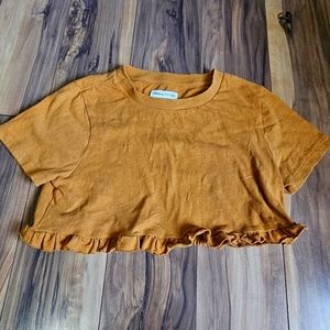 Urban Outfitters Crop Top Mustard Size small